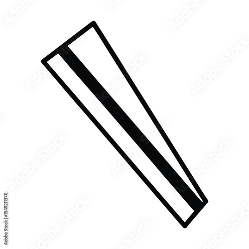 Median nose hazard marker featuring diagonal stripe design Vector illustration