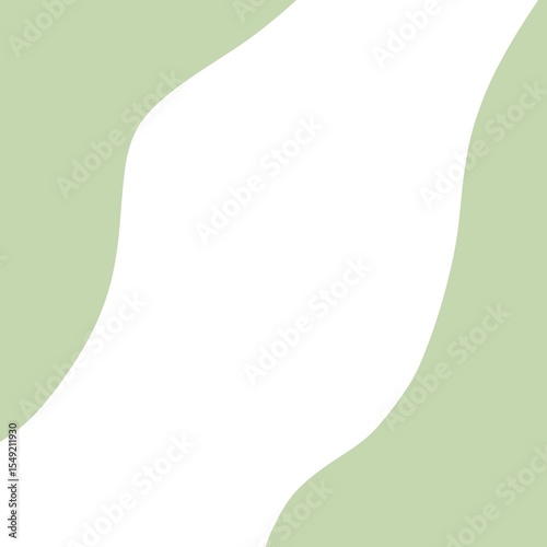 This abstract background features light green tones with smooth, flowing curves and subtle lines. Perfect for creative projects, digital art, or serene decor, the central white area provides a clean