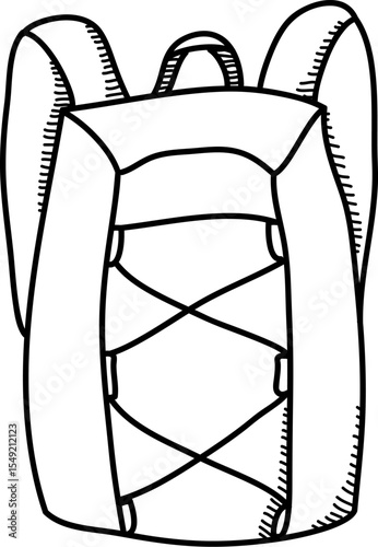 Backpack with Ropes Sketch