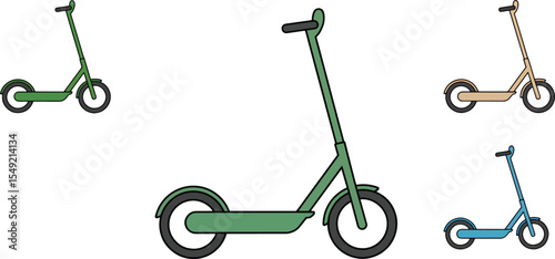 Stylish Electric Scooters Eco-Friendly Urban Transport