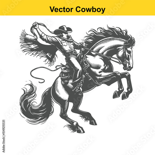  A Cowboy baking horse.