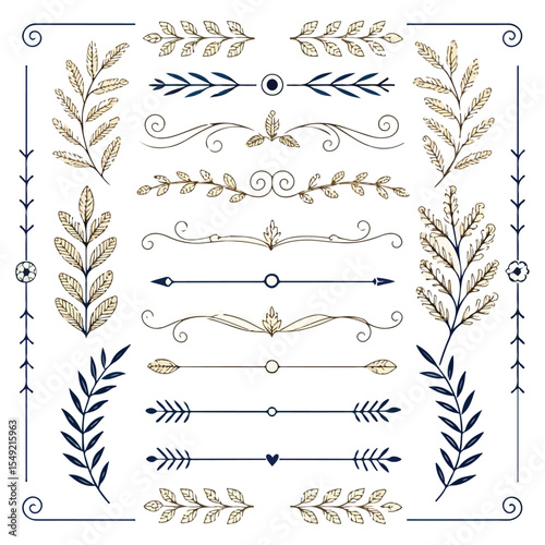 calligraphic design elements and page decoration