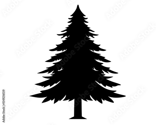 Evergreen Tree Vector Art, Tree Vector Icon Clipart