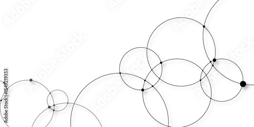 Abstract connecting dots and circles.Modern design background for report and project presentation template. Vector plexus circles for global communication background. use for banner, poster, wallpaper