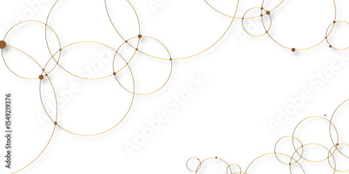 Abstract connecting dots and circles.Modern design background for report and project presentation template. Vector plexus circles for global communication background. use for banner, poster, wallpaper