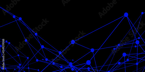 Abstract technology connection network of particles and lines. network patterned background. Connection background with dots and lines. molecules light off white lines digital technology concept. 