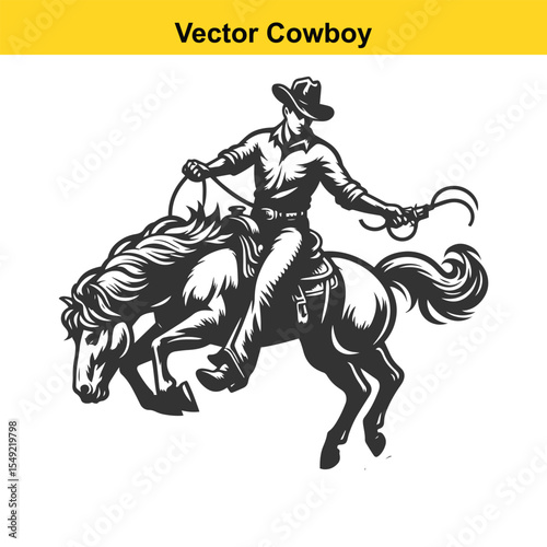  A Cowboy baking horse.
