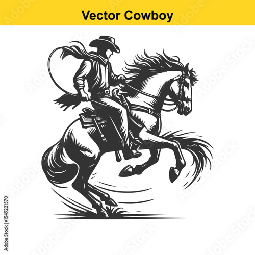  A Cowboy baking horse.