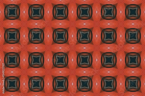 Seamless Interior Decoration Background Design Graphic Symmetric Wallpaper Cloth Texture Perspective Tile Luxury Fabric Template Textile Art Fashion Visual Geometric Digital Endless Shape Pattern.