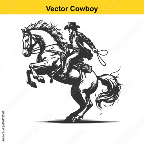  A Cowboy baking horse.