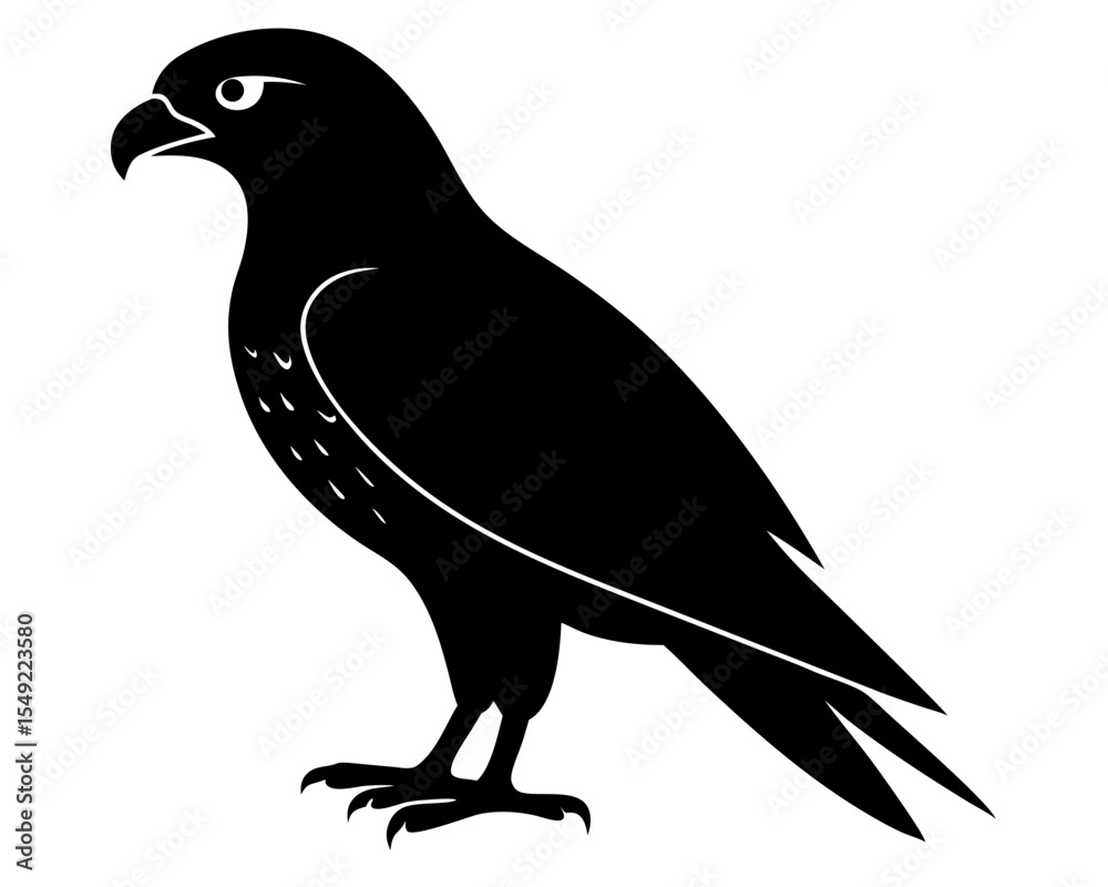 Obraz premium Hawk Bird Silhouette Vector Art