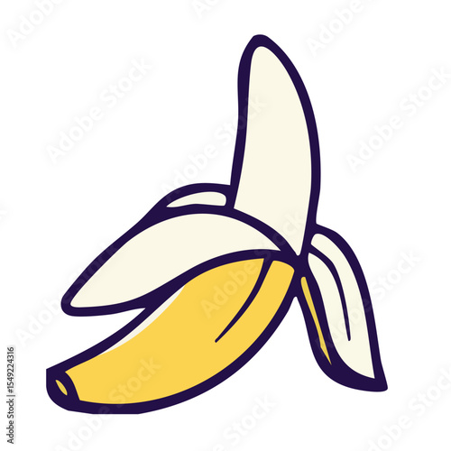 illustration of a banana with a splash 
