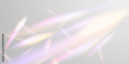 Light effect and zigzag ribbon falling from above on a beam of light, tinsel vector