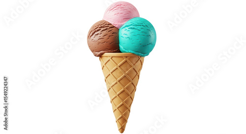 Isolated Ice Cream Cone