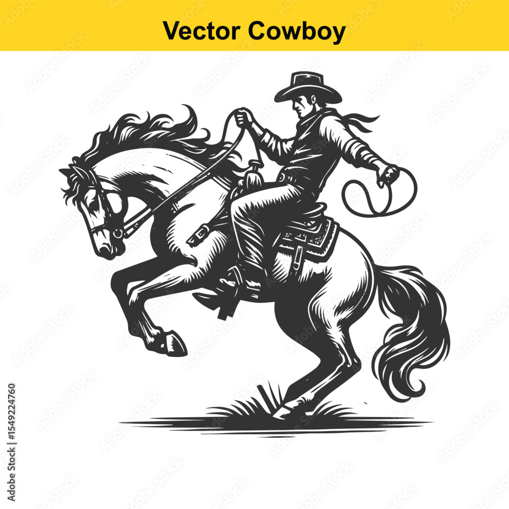 Fototapeta premium A Cowboy baking horse.