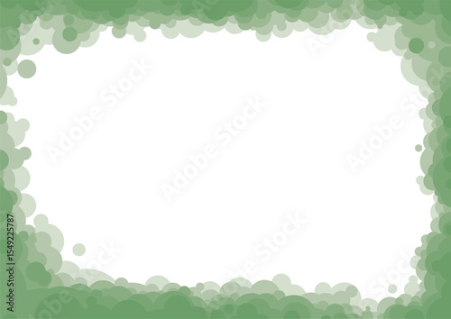 Green frame with bubbles