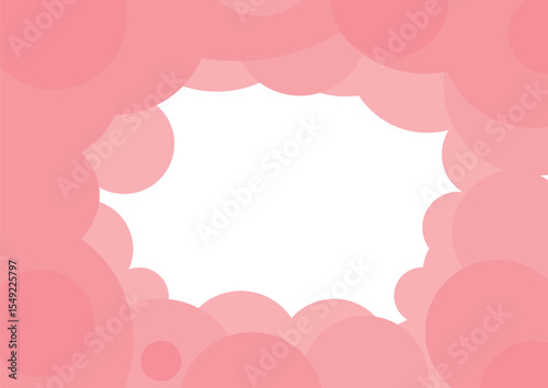 Rose frame with bubbles