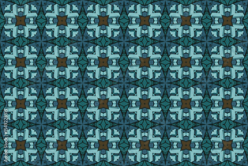 Seamless Interior Decoration Background Design Graphic Symmetric Wallpaper Cloth Texture Perspective Tile Luxury Fabric Template Textile Art Fashion Visual Geometric Digital Endless Shape Pattern.