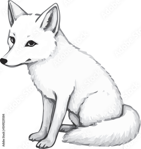 fox in the snow 100% fully editable vector file