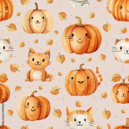 halloween seamless pattern