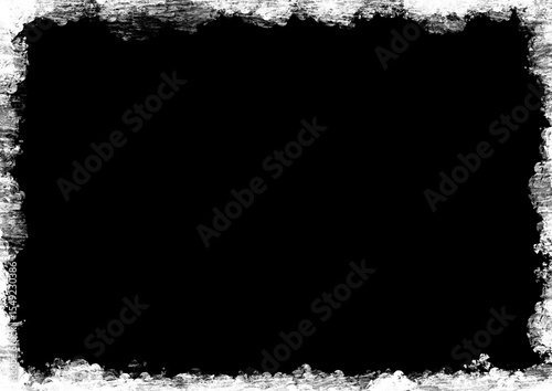 Horizontal grunge textures, rectangle frame, black dirty texture. brush stroke