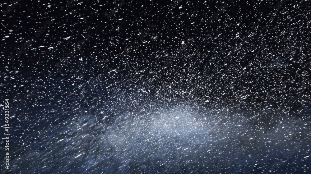Obraz premium Night Sky: Falling Snowflakes