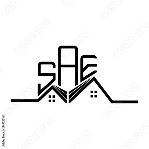 SAE Real State logo design, SAE simple and modern logo. SAE luxurious alphabet design
