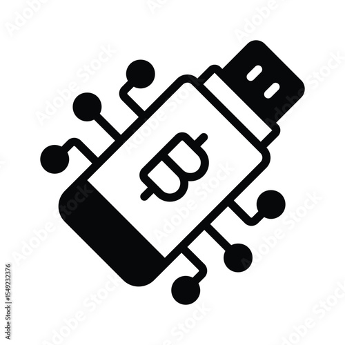 Check out this glyph icon of bitcoin usb drive