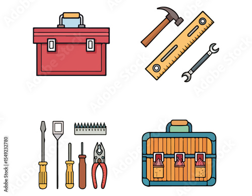 Essential Toolkit Icons  Handyman Tools, DIY Repair,  Home Improvement Graphics