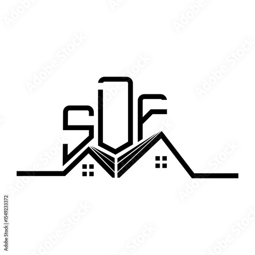 SDF Real State logo design, SDF simple and modern logo. SDF luxurious alphabet design