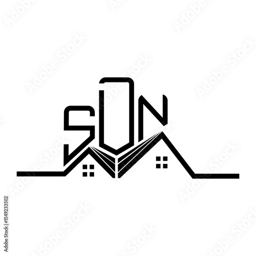 SDN Real State logo design, SDN simple and modern logo. SDN luxurious alphabet design