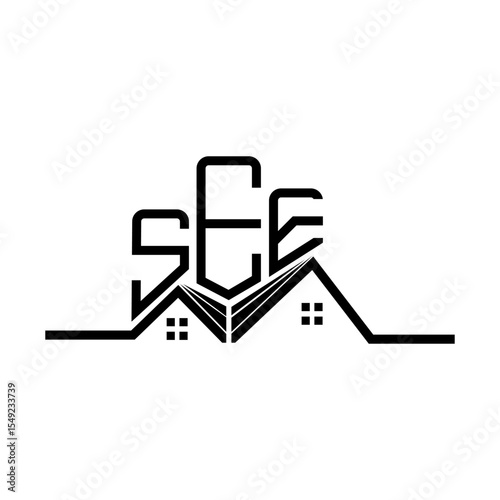 SEE Real State logo design, SEE simple and modern logo. SEE luxurious alphabet design