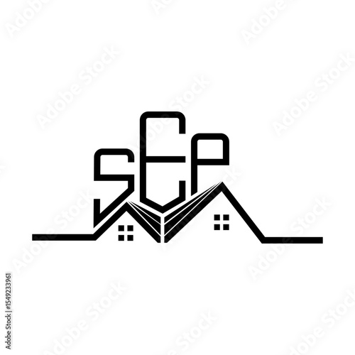 SEP Real State logo design, SEP simple and modern logo. SEP luxurious alphabet design