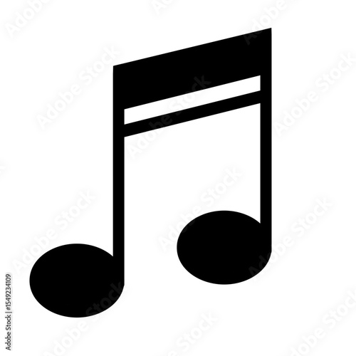Two connected black musical notes with flags, representing a specific rhythmic value in music notation.