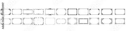 Vintage frame icon vector set. Vintage mirror illustration sign collection. Photo frame symbol. frame web icons.
