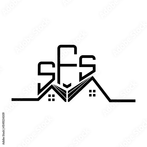 SFS Real State logo design, SFS simple and modern logo. SFS luxurious alphabet design