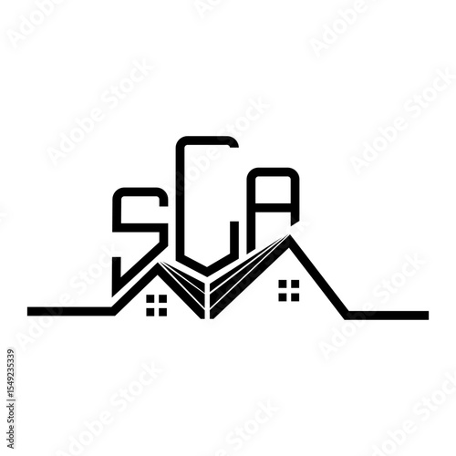 SLA Real State logo design, SLA simple and modern logo. SLA luxurious alphabet design