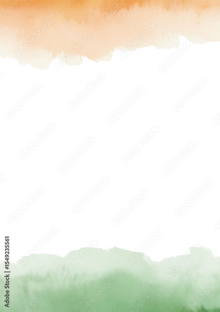 Obraz premium Abstract Watercolor Splashes: Elegant watercolor splashes in shades of orange and green independence, day, 15th, august, 26th, jan, republic,