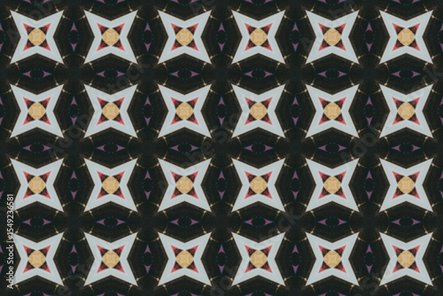 Seamless Interior Decoration Background Design Graphic Symmetric Wallpaper Cloth Texture Perspective Tile Luxury Fabric Template Textile Art Fashion Visual Geometric Digital Endless Shape Pattern.