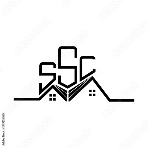 SSL Real State logo design, SSL simple and modern logo. SSL luxurious alphabet design