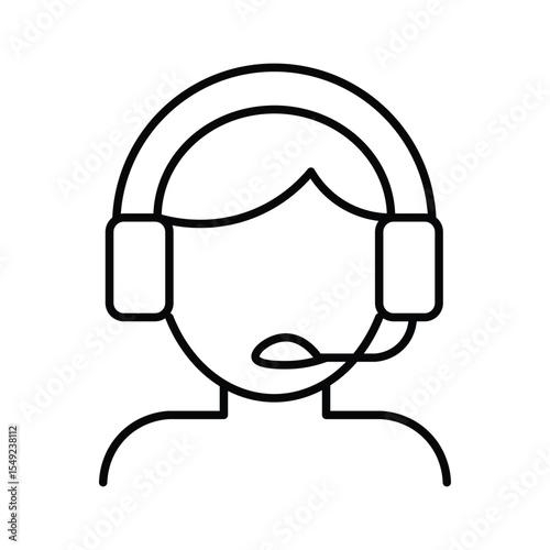 Man Listening to Music with Headphones Vector Illustration