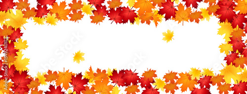 Autumn background colorful dried leaves frames