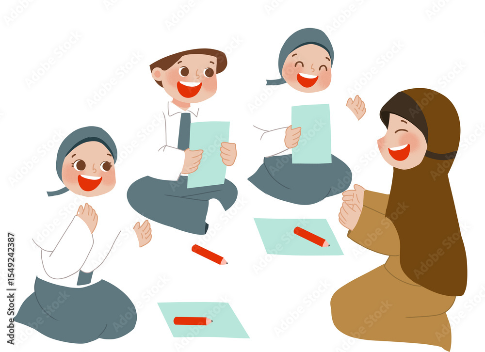 Fototapeta premium Student study with teacher