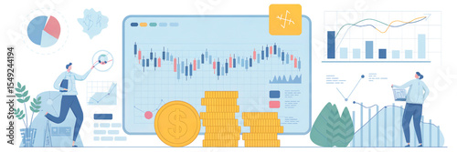 Vector illustration of infographic design elements for business charts, graphs, and data presentation