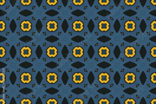 Seamless Interior Decoration Background Design Graphic Symmetric Wallpaper Cloth Texture Perspective Tile Luxury Fabric Template Textile Art Fashion Visual Geometric Digital Endless Shape Pattern.