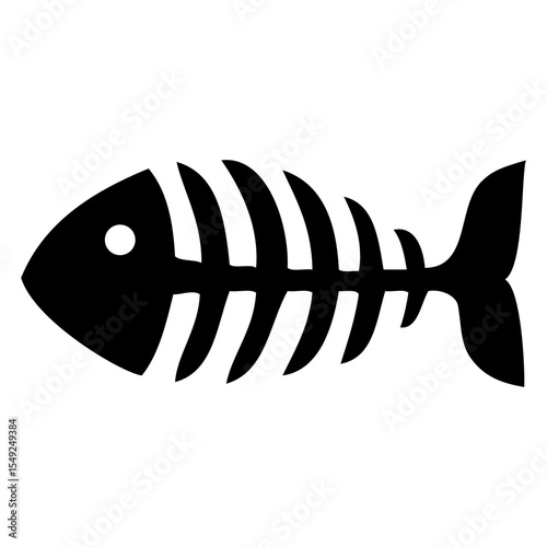 Icono silueta de espina de pescado