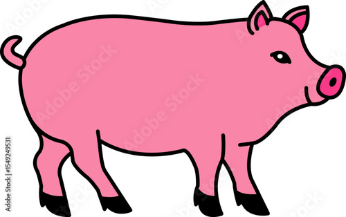 isolate pig icon vector