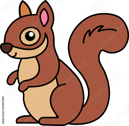 isolate squirrel icon vector