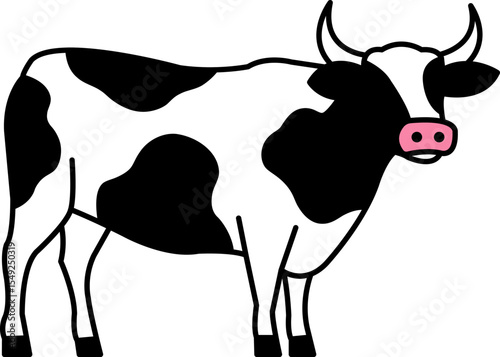 isolate cow icon vector