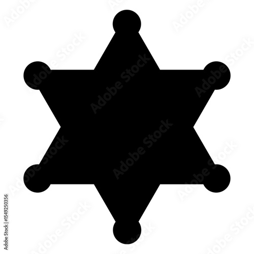Icono silueta de estrella de sheriff